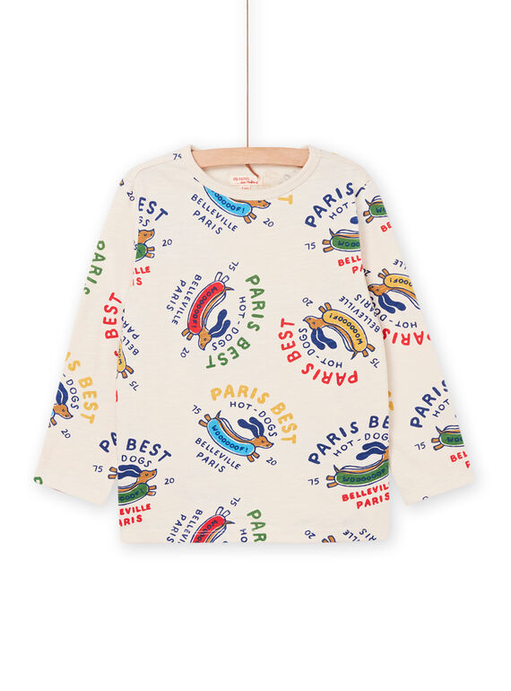 T-shirt de mangas compridas com estampado hot-dog POMUTEE1 / 22W902R4TML007