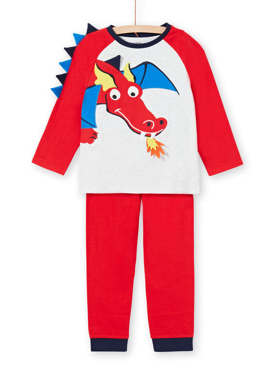 Pijama criança menino em jersey vermelho padrão dragão LEGOPYJDRA / 21SH1254PYJ502