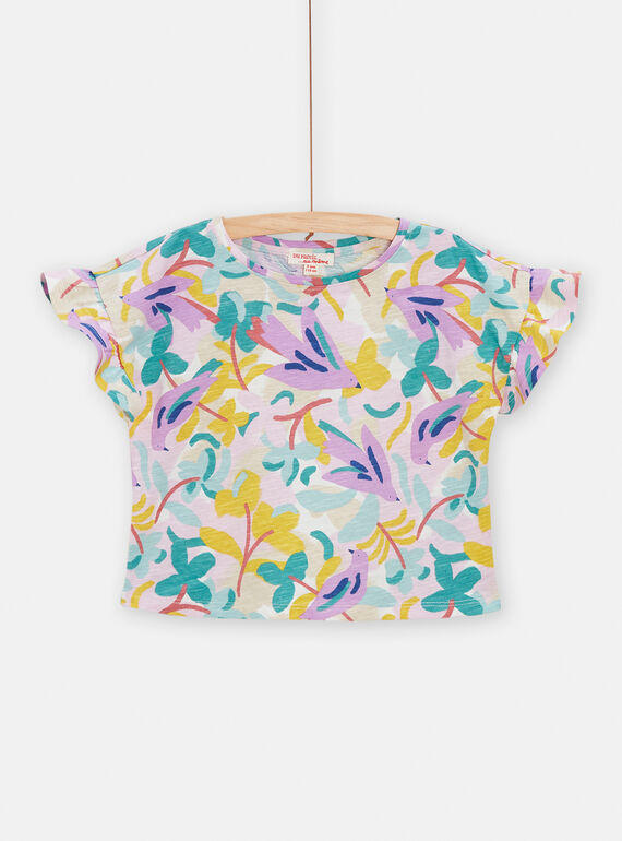 T-shirt cru com estampado pássaros menina TAPOTI3 / 24S901M1TMC001