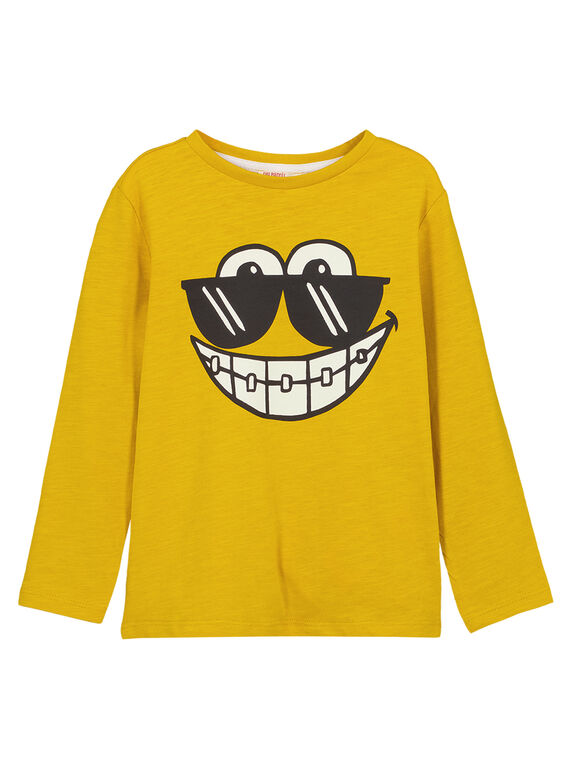 T-shirt Mangas Compridas gola Redonda Ocre GOJOTISLU3 / 19W90246D32109