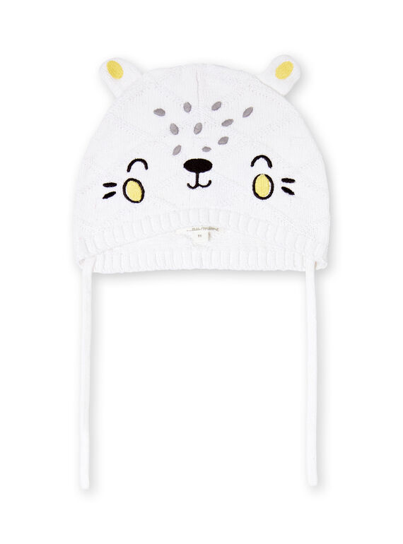 Gorro branco e amarelo em malha LOU1BON3 / 21SF42H2BON000
