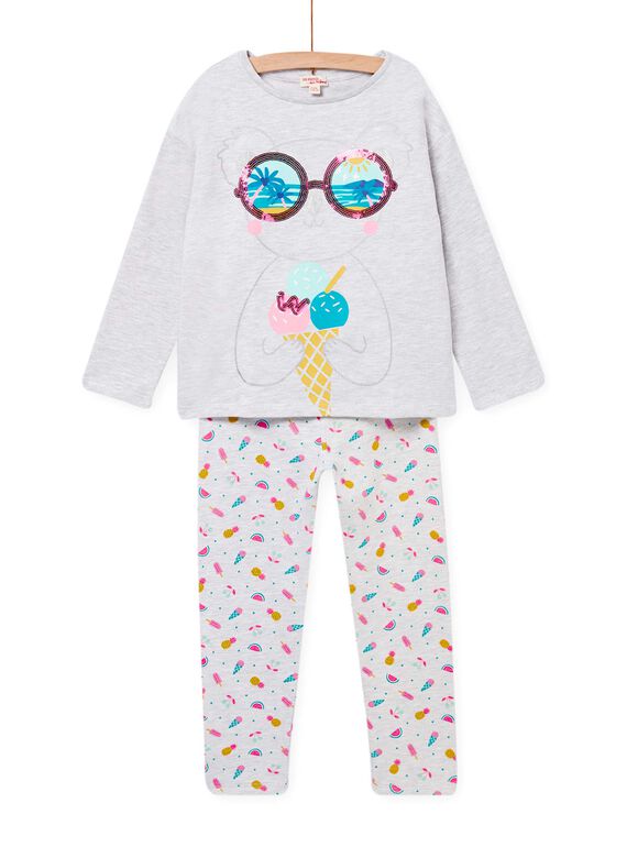 Conjunto pijama cinzento mesclado menina NEFAPYJKOA / 22SH11G2PYJJ920