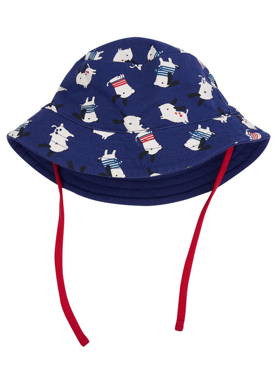 Chapéu bob bebé menino azul-marinho com padrão cão JYUGRACHA / 20SI10E1CHA702