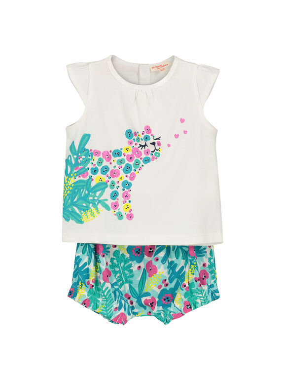 Conjunto camisola de alças e bloomer bebé menina FIPLAENS2 / 19SG09P2ENS000