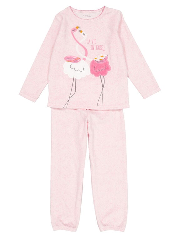 Pijama rosa mesclado em veludo criança menina GEFAPYJFLA / 19WH11N7PYJD314
