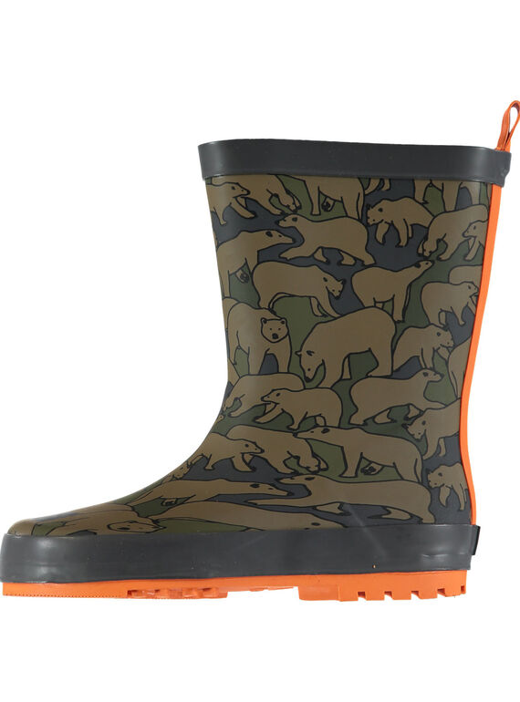Galochas caqui estampado urso  criança menino GGBPOURS / 19WK36G3D0C604