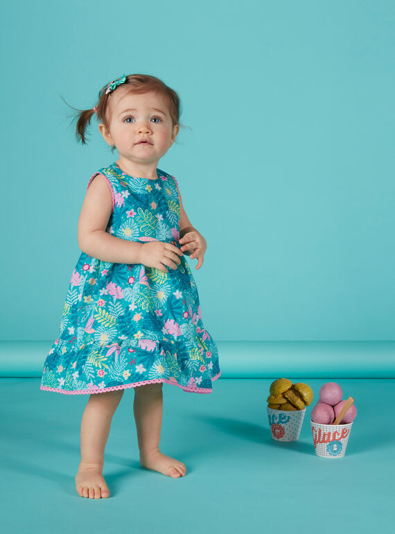 Vestido estampado menina JIQUAROB1 / 20SG09R2ROB621