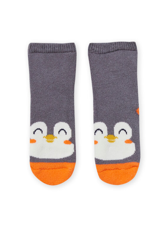Meias cinzento com padrão pinguim bebé menino MYUJOCHOB3 / 21WI1015SOQJ918