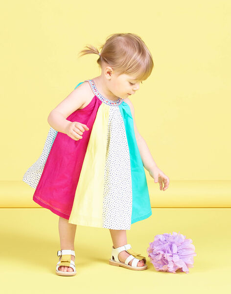 Robe Patchwork Coloree Bebe Fille Robe Bebe Dpam