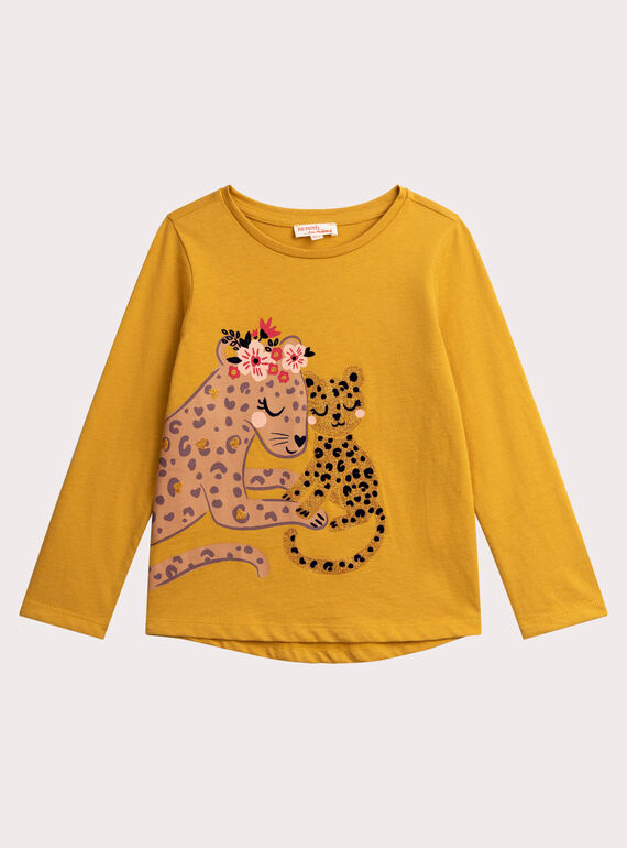 T-shirt de animação de leopardo com lantejoulas para menina  VABATEE1 / 24W901Q2TMLB106