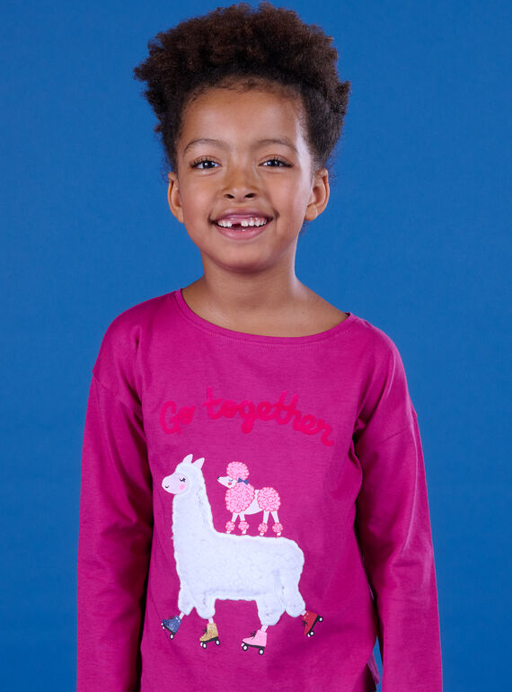 T-shirt de mangas compridas com estampado de lama e de cão PAMUTEE2 / 22W901R2TMLD312