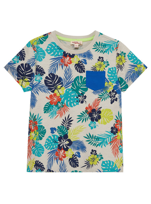 T-shirt menino mangas curtas estampado tropical JOMARTI6 / 20S902P1TMCI811