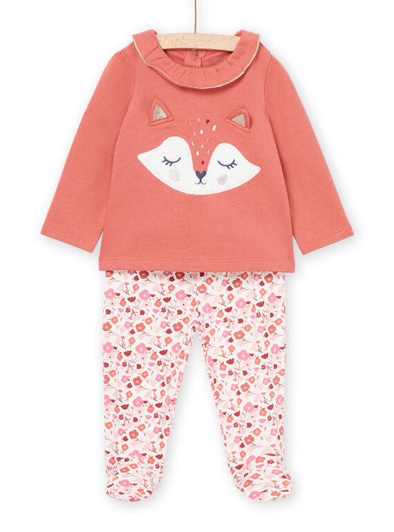 Conjunto de pijama t-shirt e calças com estampado raposa PEFIPYJFOX / 22WH1321PYJE415