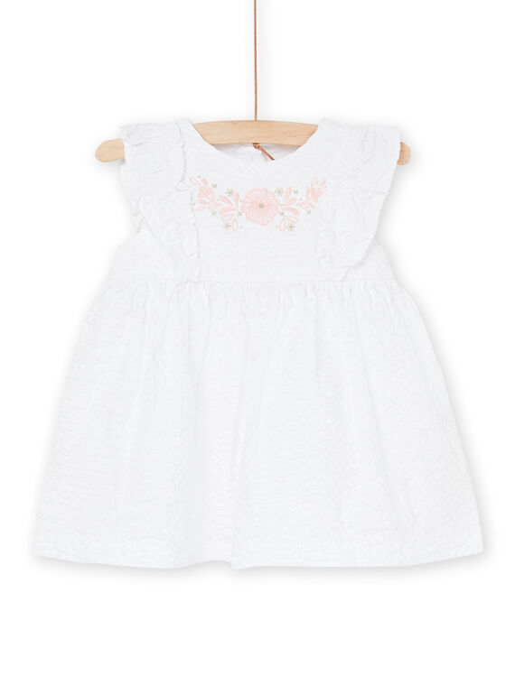 Vestido branco franzido RINEOROB2 / 23SG09O2ROB000