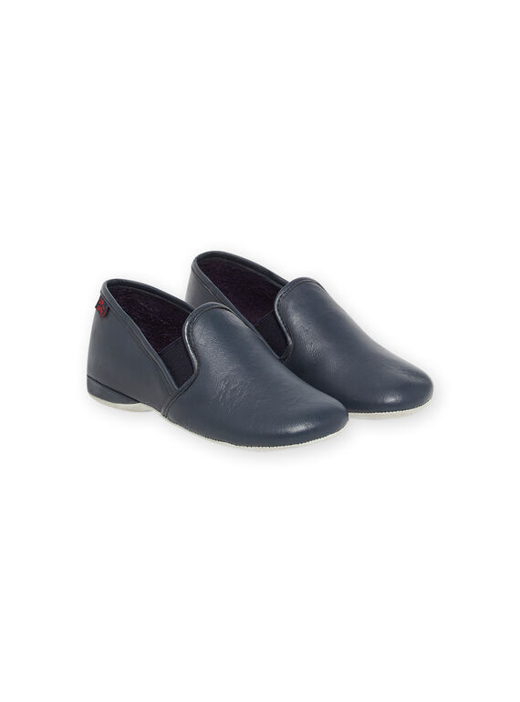Pantufas em couro azul-marinho menino NOBEAUFILS / 22KK3651D0B070