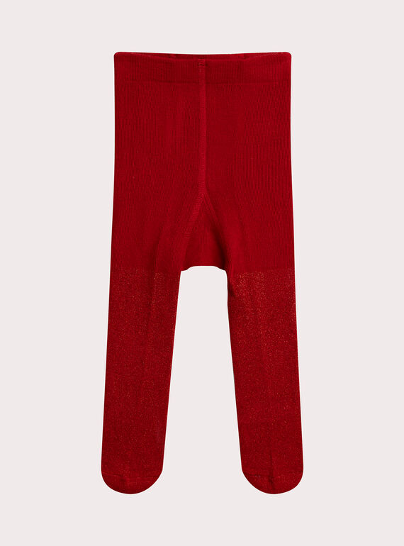 Meia-calça vermelha brilhante para menina  VYIJOCOLU4 / 24WI09H4COLF503