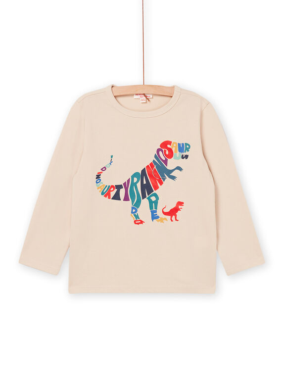 T-shirt de mangas compridas com padrão de dinossauro POPRITEE3 / 22W902P3TMLA016