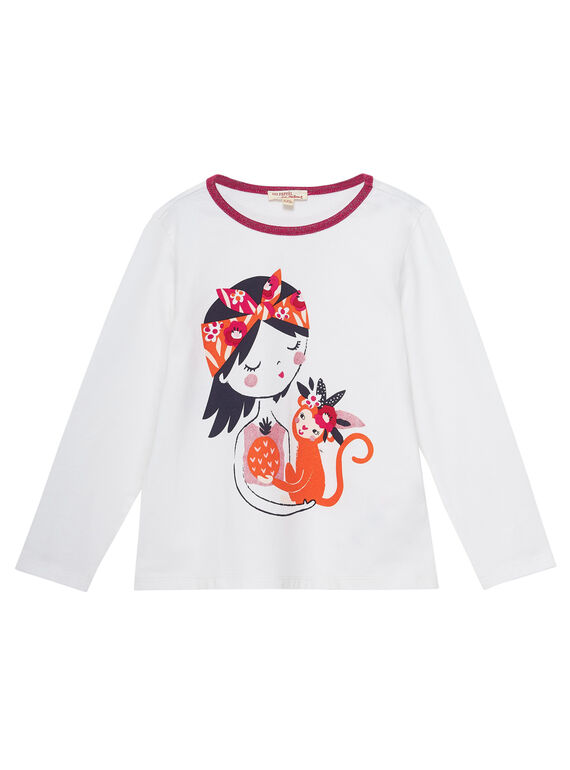 T-shirt cru estampado menina e macaco JAVITEE1 / 20S901D2TML001