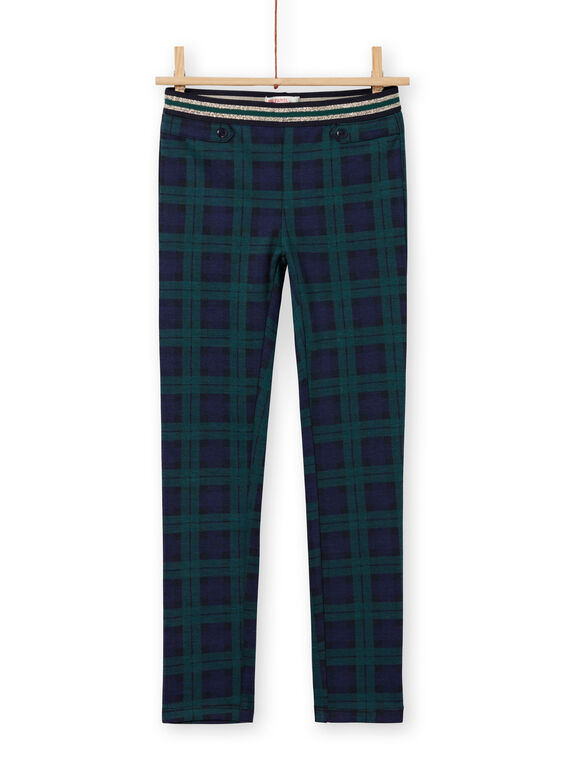 Calças milano azul e verde com estampado tartã menina MAJOMIL3 / 21W90113PANC243