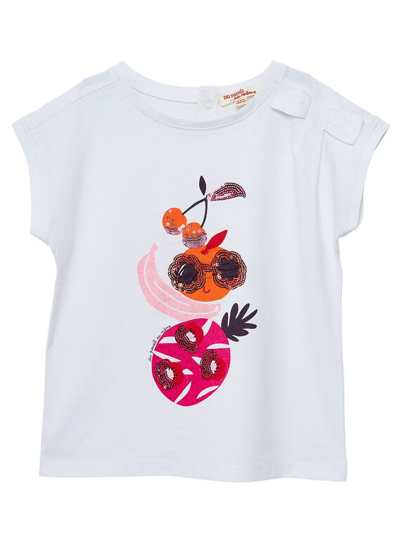 T-shirt cru com estampado frutas JAVITI / 20S901D1TMC001