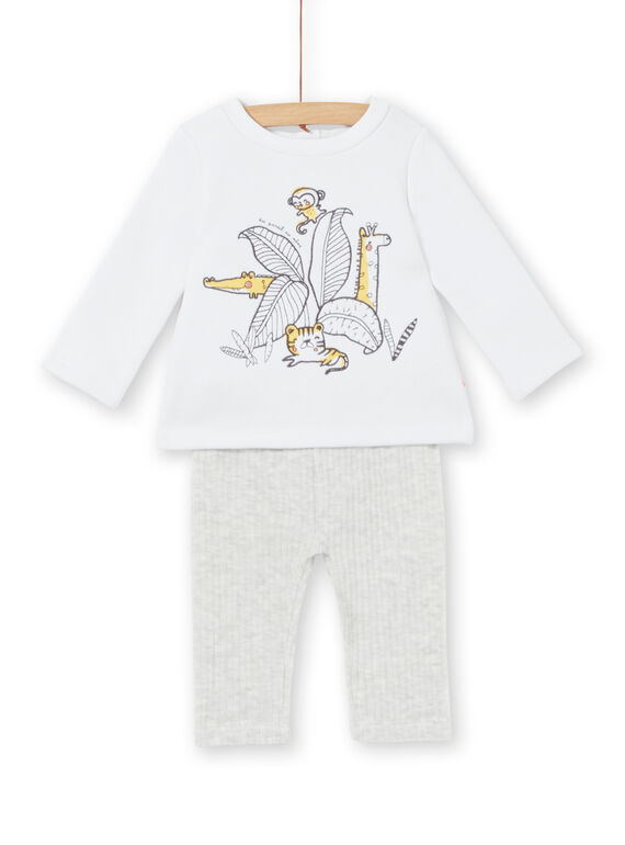 Conjunto forrado quente e acolchoado e leggings de veludo caneladas nascimento unissexo LOU1ENS5 / 21SF04H2ENS000