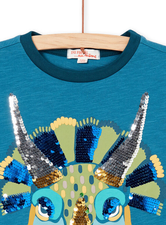 T-shirt azul criança menino LOVERTI5 / 21S902Q3TMC715