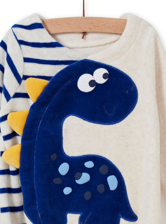 Babygro cru mesclado com padrão de dinossauro bebé menino MEGAGRENOS / 21WH1485GRE006