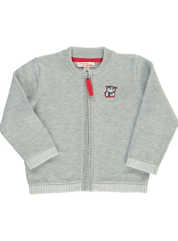 Baby boys' zipped cardigan DUJOGIL6 / 18WG1036GILJ908
