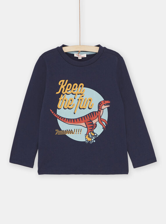 T-shirt azul-escuro menino SOJOTEE2 / 23W902F5TML705