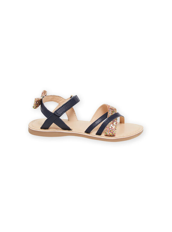 Sandálias azul-marinho com purpurinas menina NASANDMARINE / 22KK3544D0E070