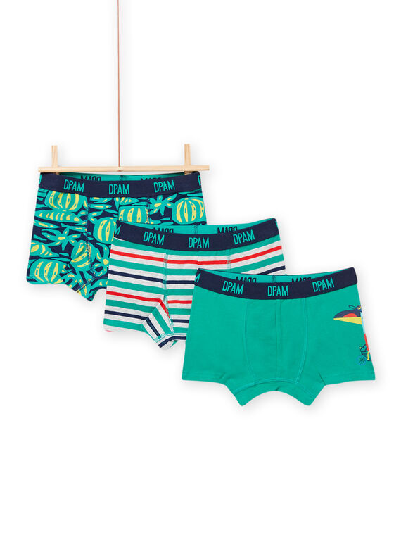 Pack de 3 boxers a condizer com padrão tucano menino NEGOBOXTROP / 22SH12I5BOXJ922