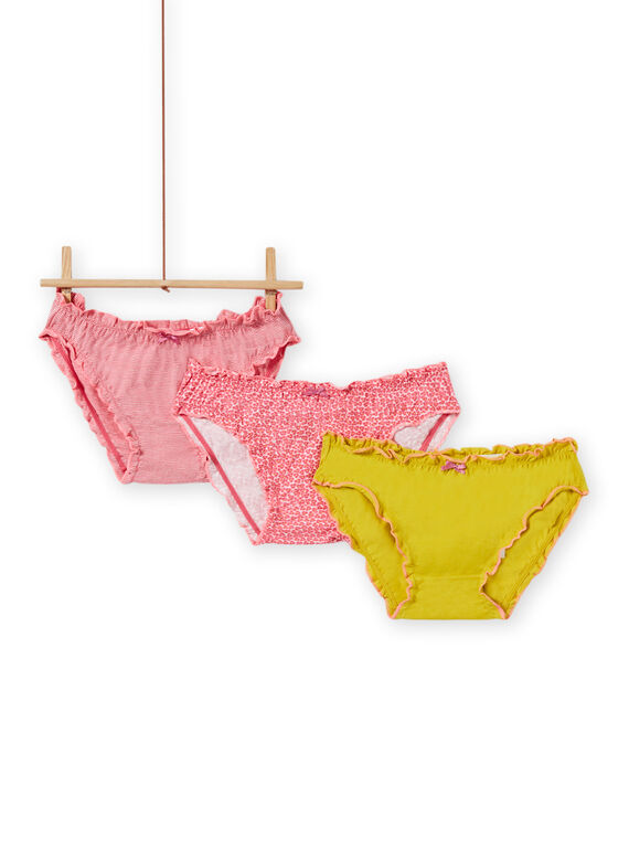 Pack de 3 cuecas a condizer com detalhes de folhos menina MEFALOTFLE / 21WH11B5D5L001