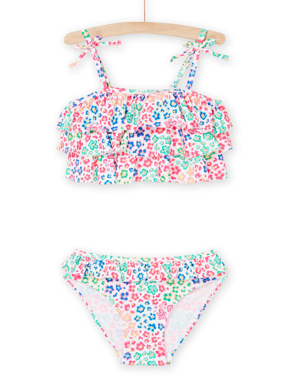 Parte de cima de biquíni e cueca multicolor com estampado florido. RYABIK1 / 23SI01R1MAI000
