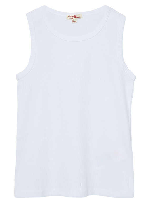 Camisola de alças menino branco JOESDEB1 / 20S90262D27000