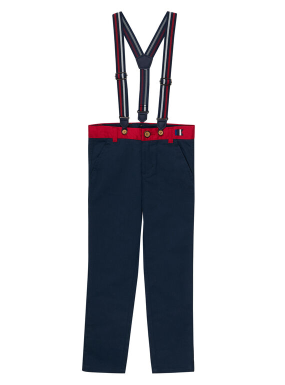 Calças lisas azul-marinho com alças menino JOWEPANT / 20S90291PAN705
