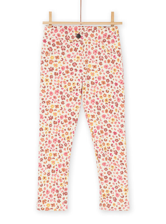 Calças moletão cru-escuro e rosa RAJOMOL3 / 23S90183PAN003