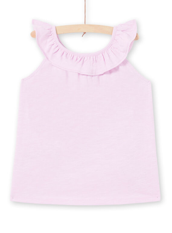 Camisola de alças lisa, gola com folhos LAJODEB1 / 21S901F1D27H700