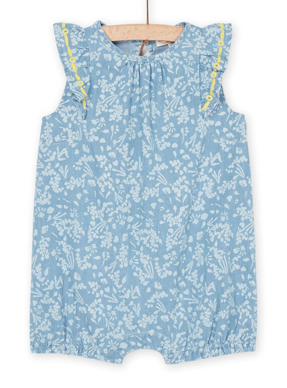 Babygro chambray-claro com estampado florido RIBALBAR / 23SG09W1BARP265