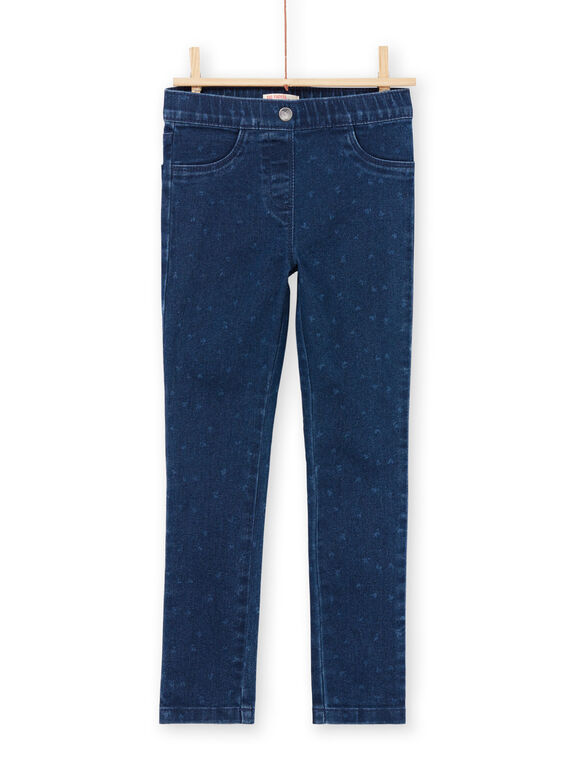 Jeggings efeito ganga bruto com estampado menina MAJOJEG1 / 21W90115PANP271