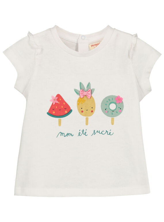 T-shirt estampado bebé menina FICUTI1 / 19SG09N1TMC000