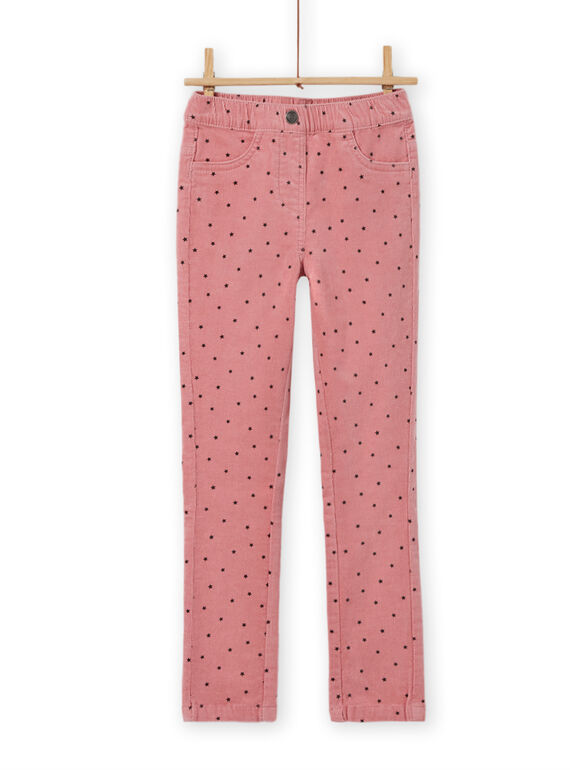 Calças em veludo canelado rosa às bolas menina MAJOVEJEG3 / 21W901N3PANH700