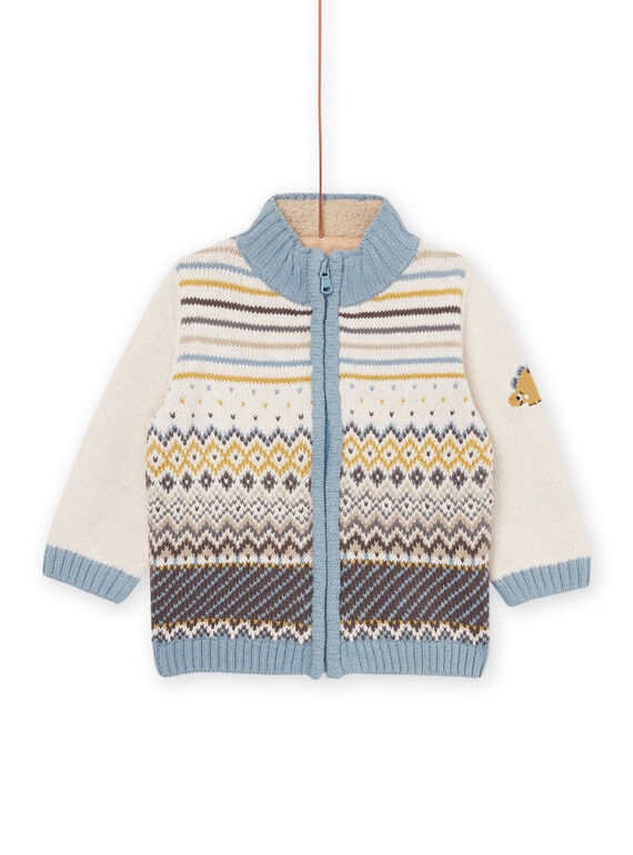 Casaco em tricô com padrão jacquard PUREGIL / 22WG10T1GILA016