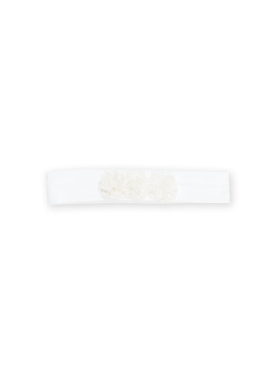 Fita branco com 3 flores em 3D RYINEOBAN2 / 23SI09O1BAN000