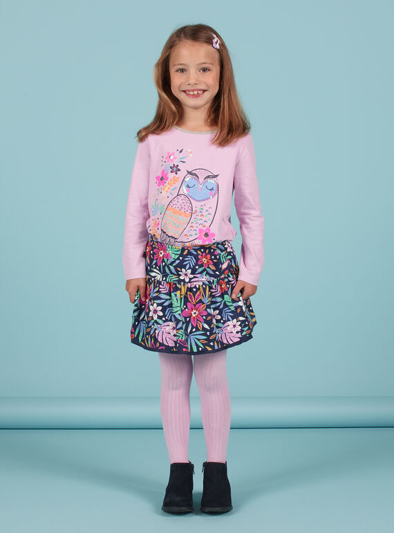T-shirt lavanda padrão mocho menina MAPLATEE1 / 21W901O3TML326