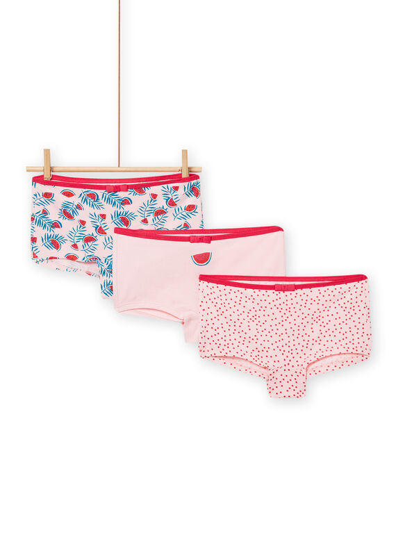 Pack de 3 shorties rosa a condizer menina NEFAHOTPAST / 22SH11J1SHYD328