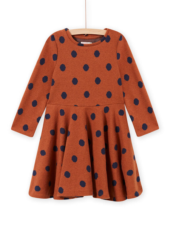 Vestido de malha caramelo às bolas menina MACOMROB2 / 21W901L3ROB420