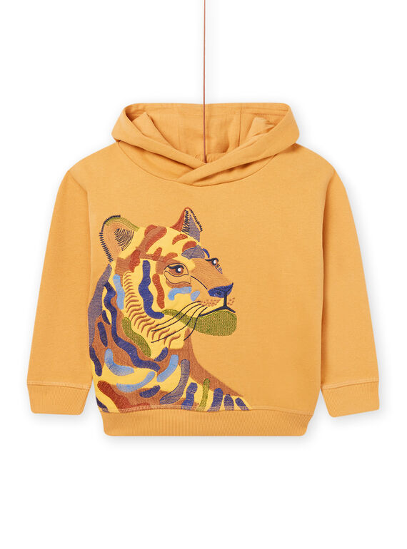 Sweat com capuz e bordado de tigre POMOSWE / 22W902N1SWEB106