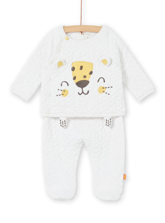 Conjunto branco em malha nascimento unissexo LOU1ENS4 / 21SF05H1ENS000