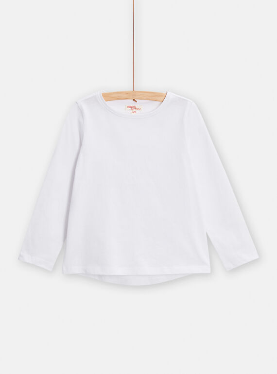 T-shirt de mangas compridas branca menina TAESTEE1 / 24S901V3TML000
