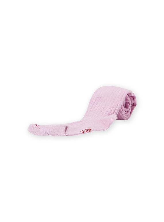 Collants lisos canelados rosa lilás menina MYAJOCOL5 / 21WI011CCOLH700